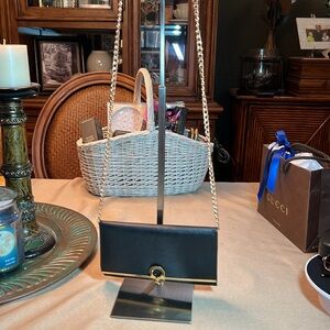 Salvatore Ferragamo Elegant Black Leather Clutch